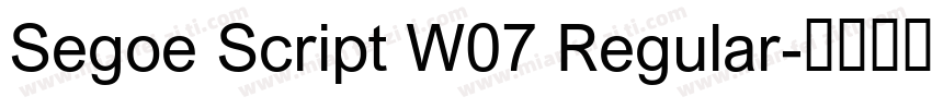 Segoe Script W07 Regular字体转换